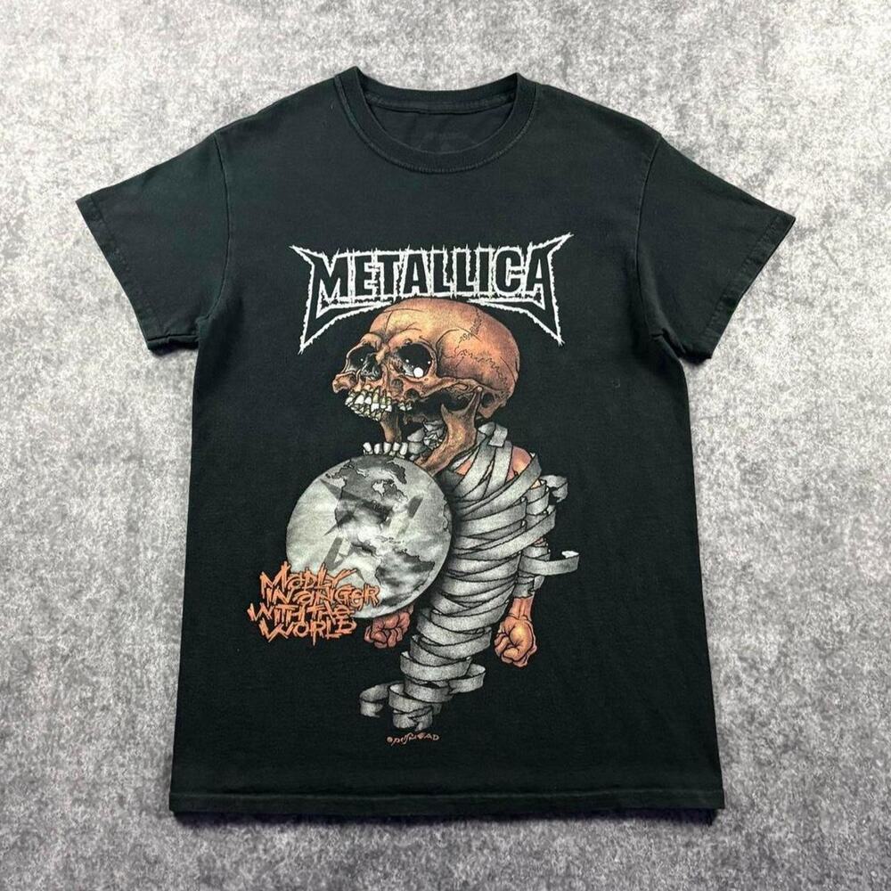 Metallica Pushead 2004 Madly In Anger World Tour Tee Small Black Skull